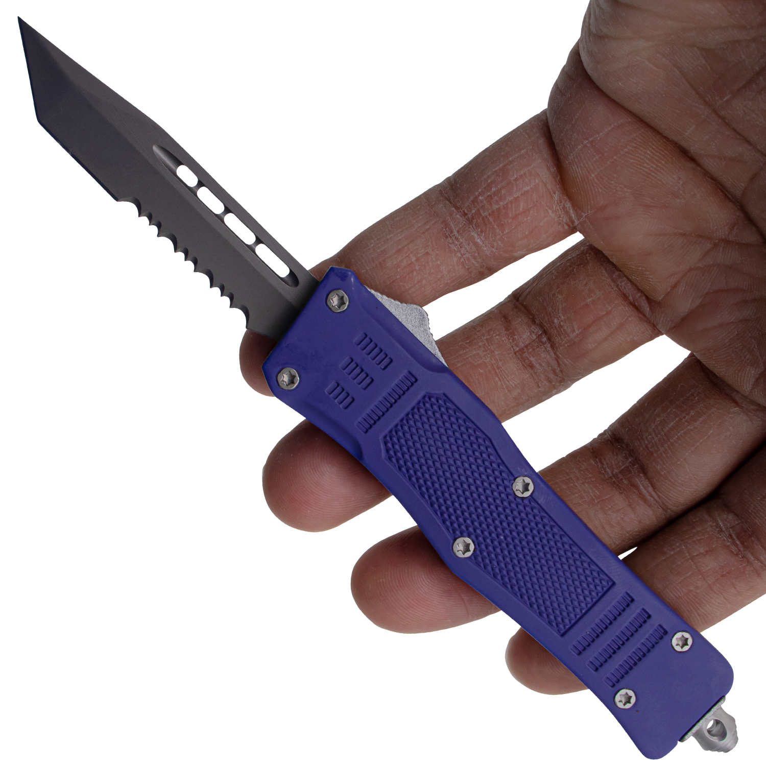Covert OPS USA OTF Automatic Knife 7 Inch Overall Tanto Navy